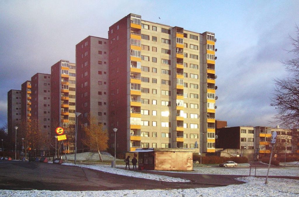 Höghus i FIttja, 1970-tal